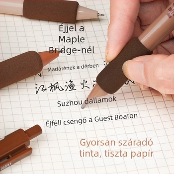 Kávé ecset gyorsan száradó toll nagy színű ecset toll fekete toll nyomózselés toll középiskolás diák irodai diákpapír