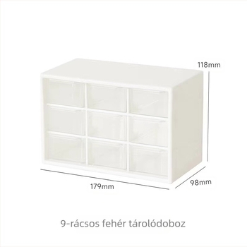 Asztali fiókos tárolódoboz, ékszerdoboz, diák íróasztal, írószer, tolltároló, kozmetikai tároló, jiugongge tárolódoboz