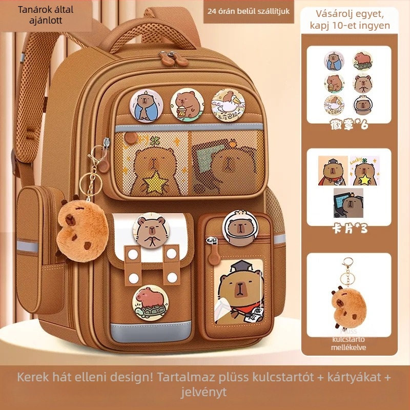 Új Kappi Bala iskolatáska lányoknak és lányoknak, általános iskolásoknak, 3-6. osztályosoknak, nagy kapacitású hátizsák lányoknak és fiúknak, dupla méret