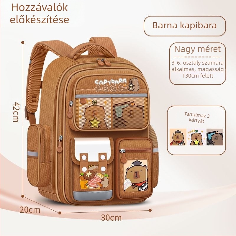Új Kappi Bala iskolatáska lányoknak és lányoknak, általános iskolásoknak, 3-6. osztályosoknak, nagy kapacitású hátizsák lányoknak és fiúknak, dupla méret