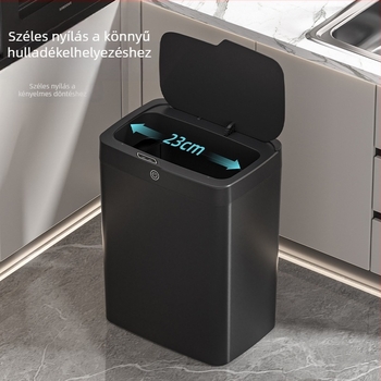 Érintésmentes intelligens fedélnyitású szemetes, automatikus csomagolású intelligens szemetes, fürdőszobai rés szeméttároló