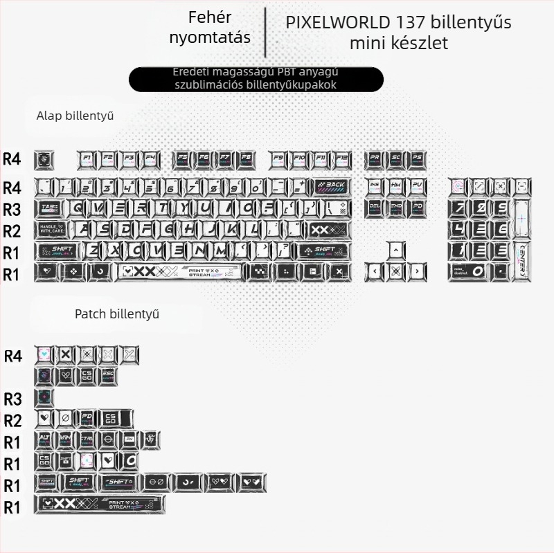 Gundam Comic Hundred Mixed Lamp Key Cap Eredeti Magasság 136 Kulcs Teljes Készlet Klasszikus Egyszerű Mechanikus Billentyűzet Kulcs Sapka Meow Kulcs