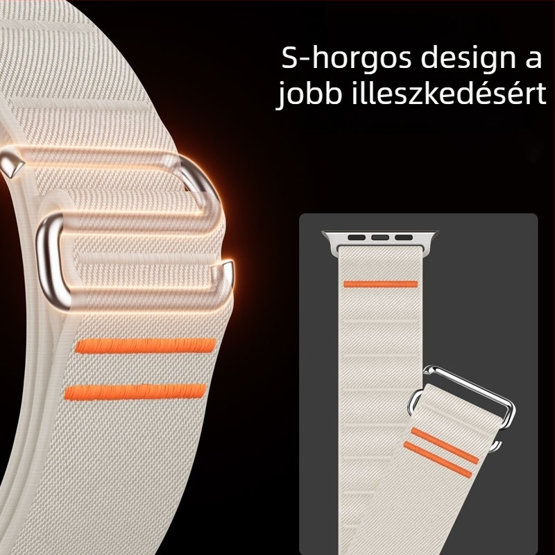 Apple Watch 10 Apple Watch Stretch Nylon szíj Ultra rozsdamentes acél csattal Crossoverhez