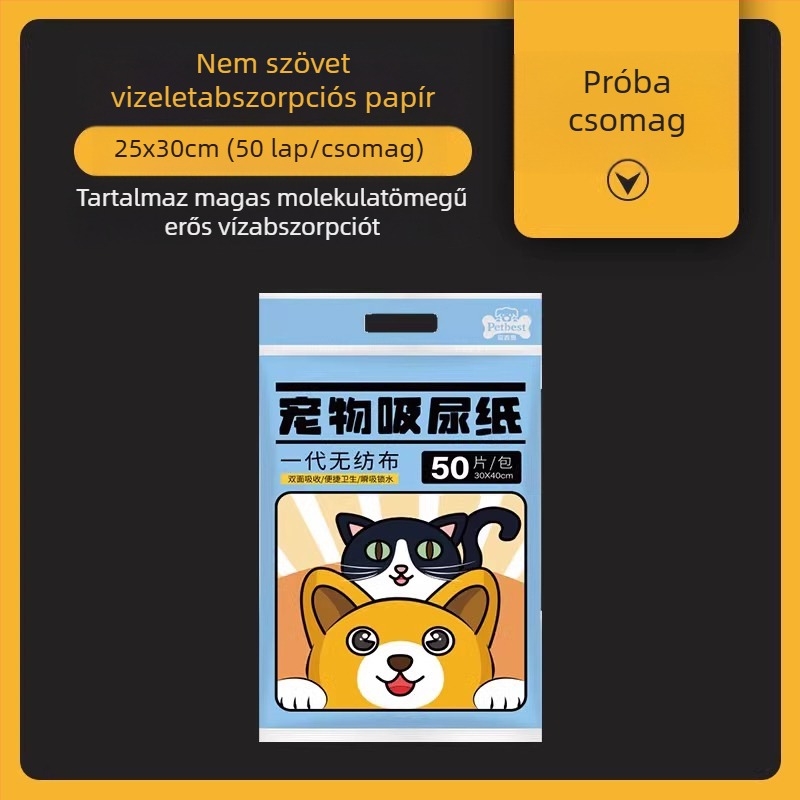Kisállat vizelettisztító párnák, vizeletfelszívó papír, kutyapelenkák, vizelettörlő papír, macska- és kutya nedvszívó papír, kutya vizeletfelszívó papír, kutya vizeletfelszívó tisztítószerek
