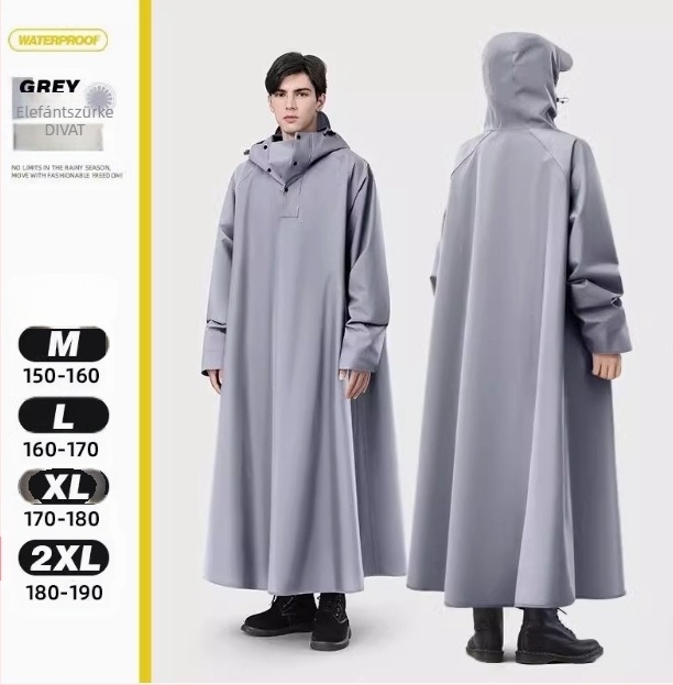 Elektromos autó akkumulátoros autó esőkabát hosszú, emberi autó elválasztására szolgáló, teljes testes esőálló poncsó férfiaknak és nőknek felnőtt kerékpározáshoz