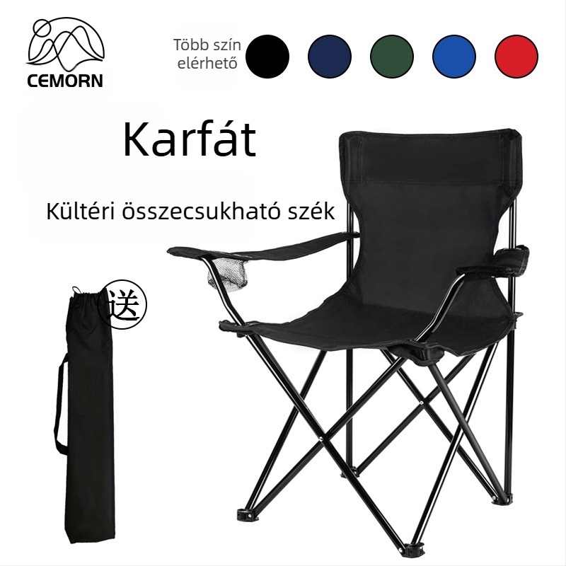 Chen Mu kültéri összecsukható szék kartámasz háttámla horgászat kempingezés piknik strandszék hordozható nagy teherbírású határokon átnyúló robbanások