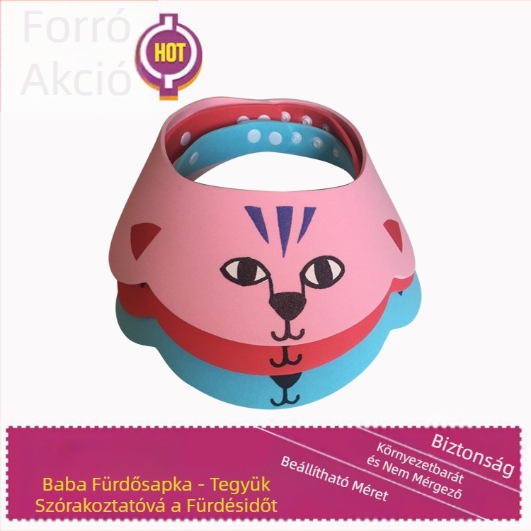 Forrásgyári gyerek sampon sapka sűrített gyerek sampon sapka négy állítható baba zuhany sapka baba kellékek