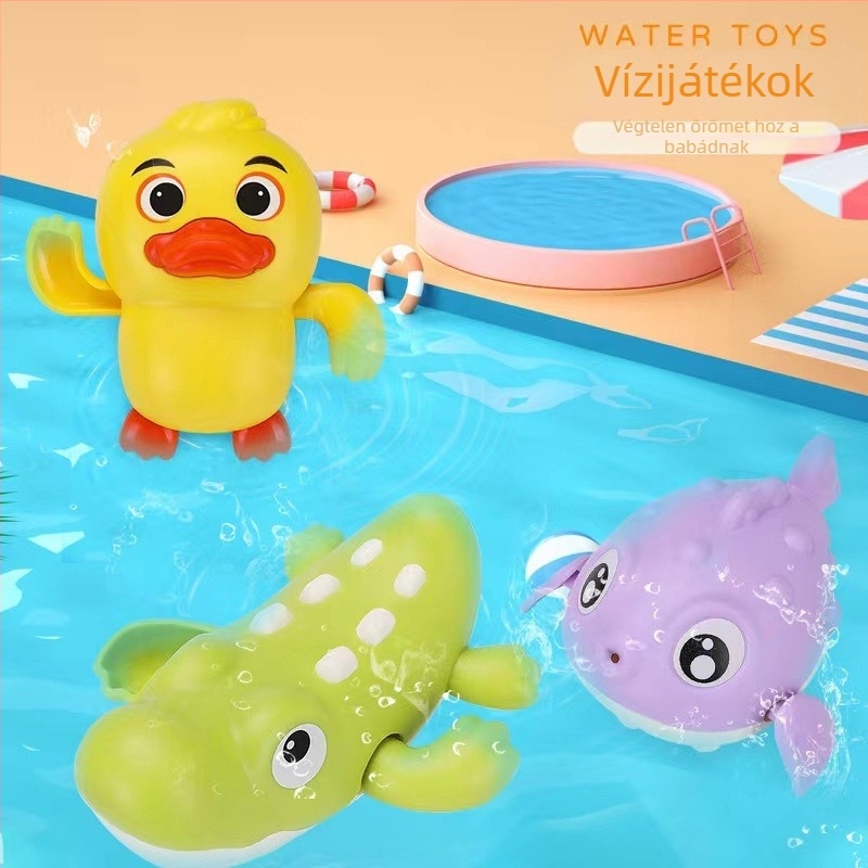 Gyerek fürdőjátékok TikTok úszásvíz teknős állat baba fiú lány fürdő fürdőszobai játékok