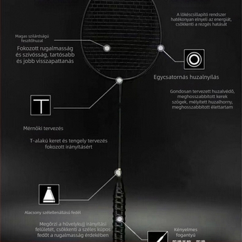 Tollaslabdaütő kompozit karbonból, ultrakönnyű, 4 hüvelykes, egy- és kétágyas ütő szett, tartós, dupla edző ütő, kicsi, fekete, felnőtteknek, támadó típus