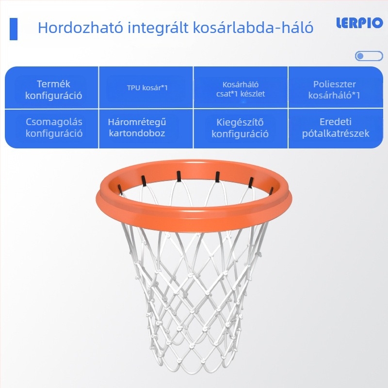 Hordozható PU kosárlabdaháló keret beltéri és kültéri levehető professzionális kosárlabdaháló hordozható háló levehető háló keret