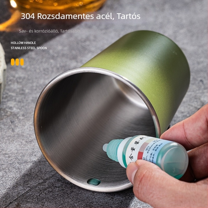 Rozsdamentes acél söröspohár, nagy kapacitású, egyrétegű vizespohár, hullámos borospohár, tejes tea kávéspohár, hordozható kempingpohár