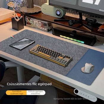 Egérpad, filc bőr laptoppad, extra nagy, foltálló, e-sport játékhoz való asztali írópad, íróasztali írópad