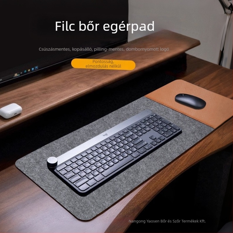 Egérpad, filc bőr laptoppad, extra nagy, foltálló, e-sport játékhoz való asztali írópad, íróasztali írópad