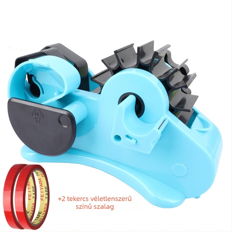 Többfunkciós szalagtartó, határokon átnyúló irodai tanuláshoz, nagy virágos szalagvágó, csomagoló görgős asztali talp