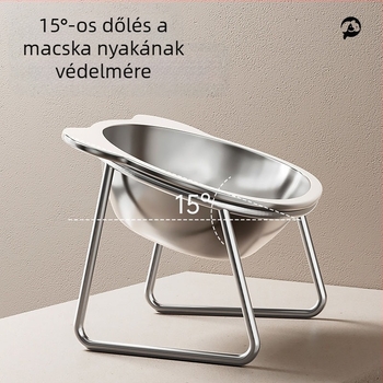 Macskatál, Kutyatál, Rozsdamentes Acél Macska Itatótál, Itatótál, Kisállat Nyakvédő, Emelt Kutyatál, Macskaeledel Tál, Rizstál