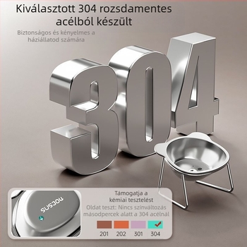 Macskatál, Kutyatál, Rozsdamentes Acél Macska Itatótál, Itatótál, Kisállat Nyakvédő, Emelt Kutyatál, Macskaeledel Tál, Rizstál