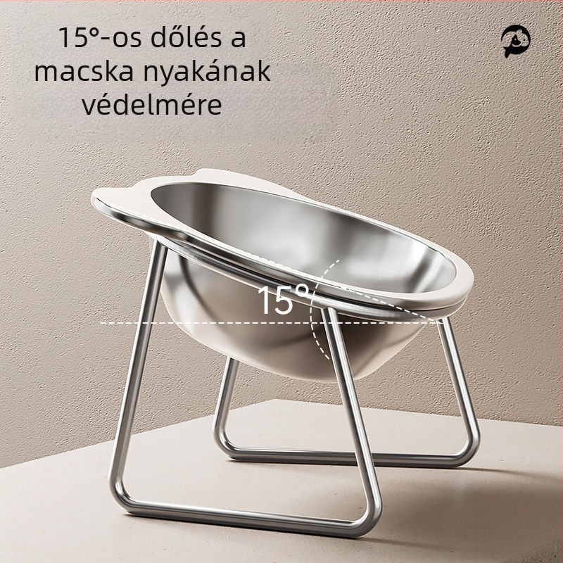 Macskatál, Kutyatál, Rozsdamentes Acél Macska Itatótál, Itatótál, Kisállat Nyakvédő, Emelt Kutyatál, Macskaeledel Tál, Rizstál