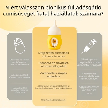 Új kisállat-palack bionikus fulladásgátló újszülött kölyökkutyák szilikon palack tejivó mérleg kellékek