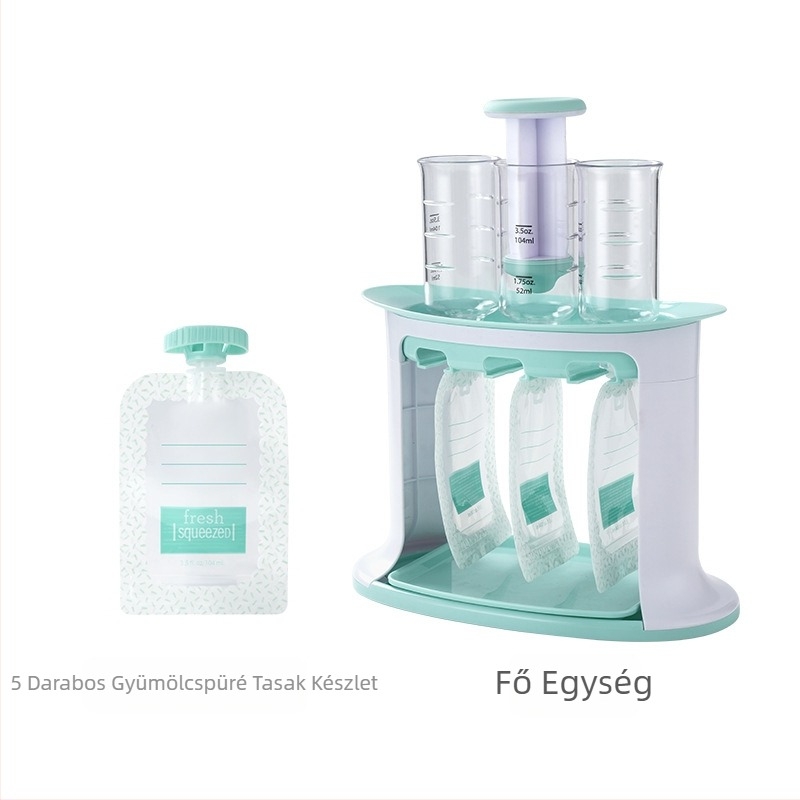 Gyermek püréprés étrend-kiegészítő készítő kézi bébiétel-kiegészítő tárolózsák étrend-kiegészítő gép háztartási konyhai alcsomagoló eszköz