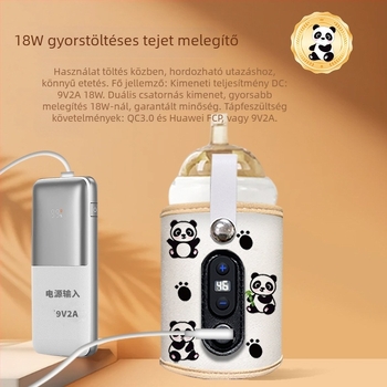 Határokon átnyúló cumisüveg szigetelő borítás, fűtött, állandó hőmérsékletű, kültéri hordozható, univerzális cumisüveg borítás, meleg tejes borítás, hordozható nagykereskedelem