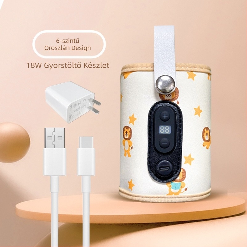 Határokon átnyúló cumisüveg szigetelő borítás, fűtött, állandó hőmérsékletű, kültéri hordozható, univerzális cumisüveg borítás, meleg tejes borítás, hordozható nagykereskedelem