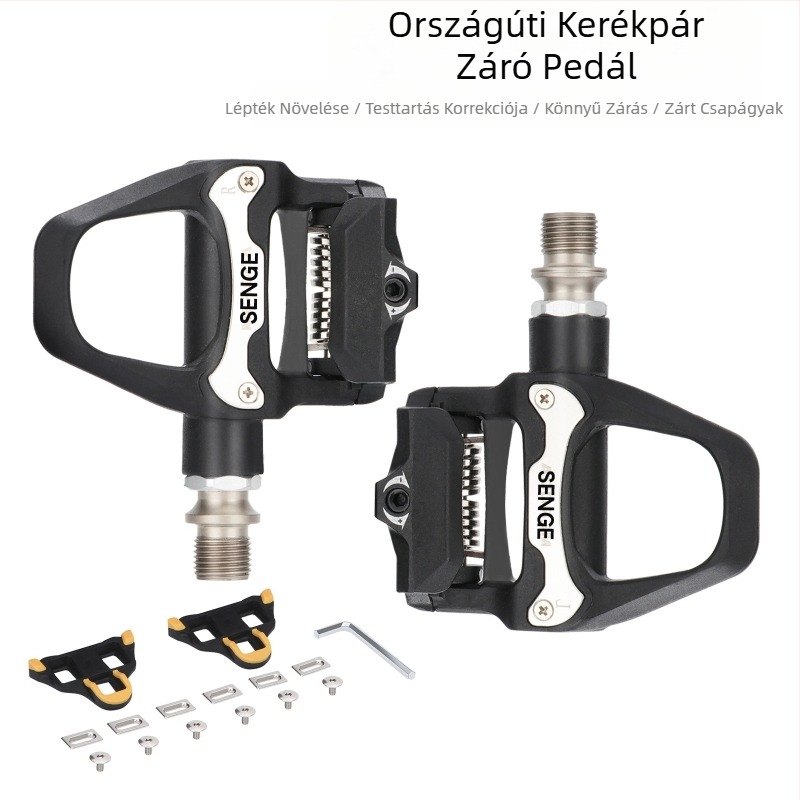 Országúti kerékpár nejlon zárral ellátott futófelületű hegyi kerékpár pedál SPD rendszerrel, önbeálló reteszelő pedál Keo