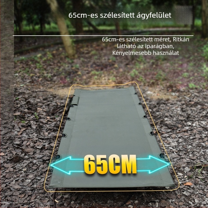 Kültéri összecsukható ágy kempingezéshez, irodai szunyókáláshoz, társágy, Oxford szövet alumínium ötvözetből készült katonai kiságy, könnyű és hordozható