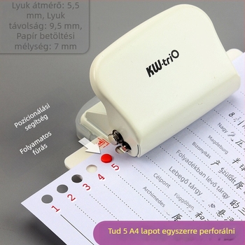 Kiváló többlyukú lyukasztót kaphat A4-es papírhoz, 30 lyukú lyukasztót, 26 lyukú B5-ös kivehető lapú irattartót