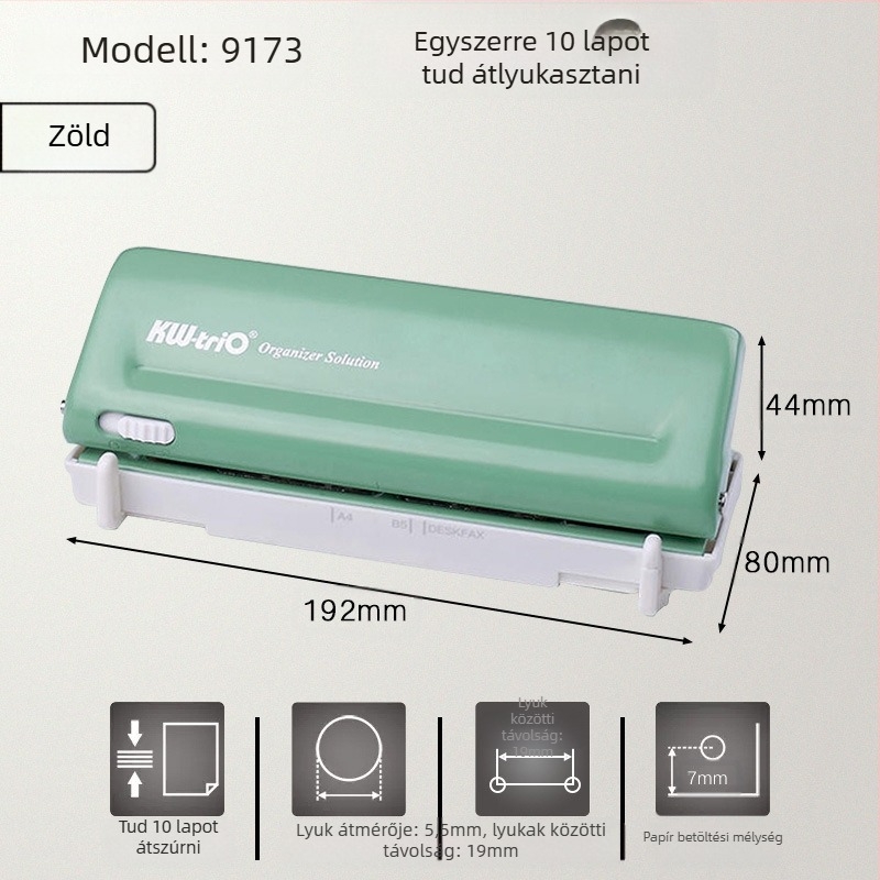 Kiváló többlyukú lyukasztót kaphat A4-es papírhoz, 30 lyukú lyukasztót, 26 lyukú B5-ös kivehető lapú irattartót