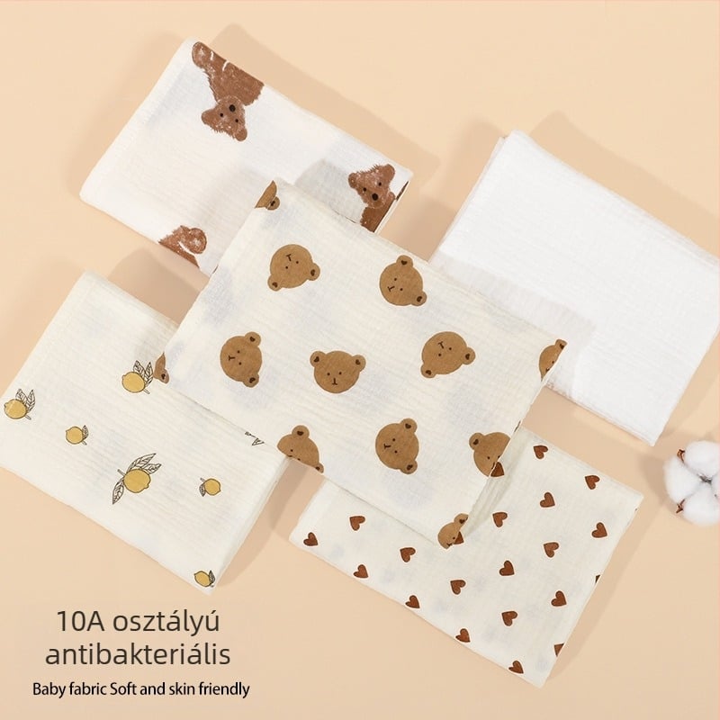 Újszülött babahordozó egy- és kétrétegű tiszta pamut géz babahordozó pólya újszülött szülőszobai pólya nyári vékony stílus