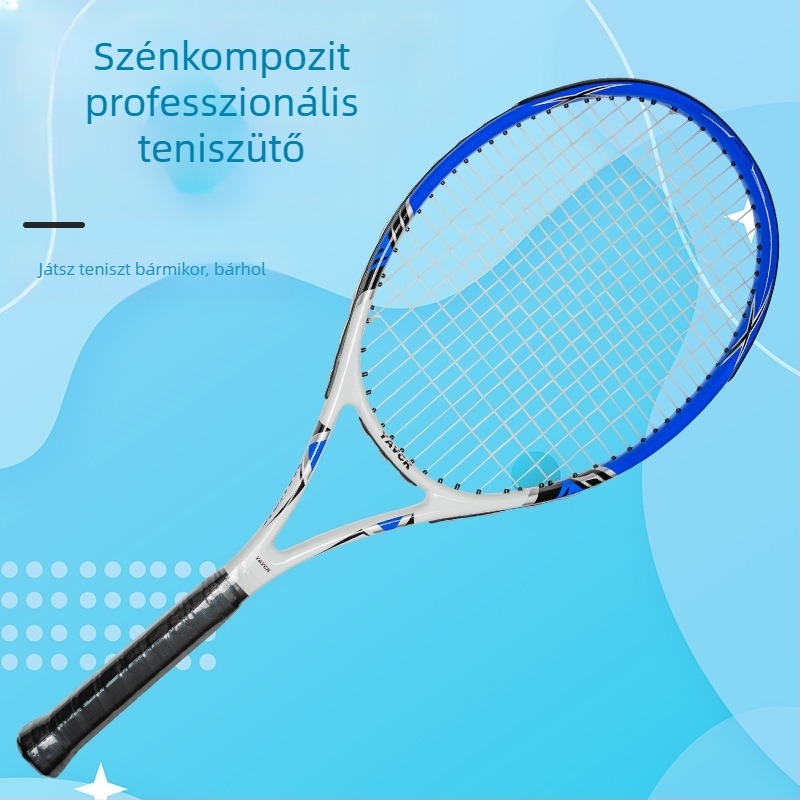 A nagykereskedelmi kompozit karbon integrált teniszütő nevében férfiaknak és nőknek kezdőknek, gyakorló versenyeken, diákoknak, osztályos edzőtáborban.