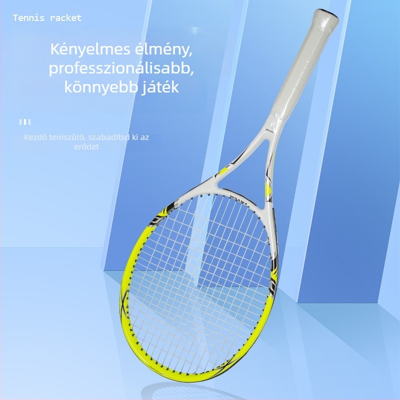 A nagykereskedelmi kompozit karbon integrált teniszütő nevében férfiaknak és nőknek kezdőknek, gyakorló versenyeken, diákoknak, osztályos edzőtáborban.