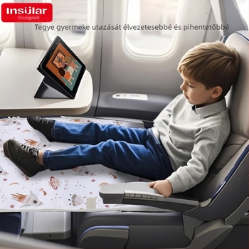 Vízálló gyermek repülőgép utazóülés-hosszabbító hosszabbító párna rajzfilm gyermek repülőgép utazó függőágy utazóágy