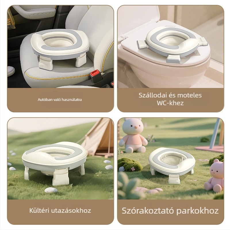 Baba kültéri hordozható WC-ülés Baba autó vészhelyzeti mobil WC hordozható gyermek összecsukható WC