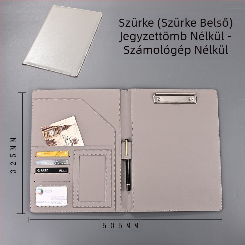 Többfunkciós irodai A4-es mappa, adattábla klipsz, bőr adásvételi szerződés, ez a beszélgetés egyetlen menedzser klipsz