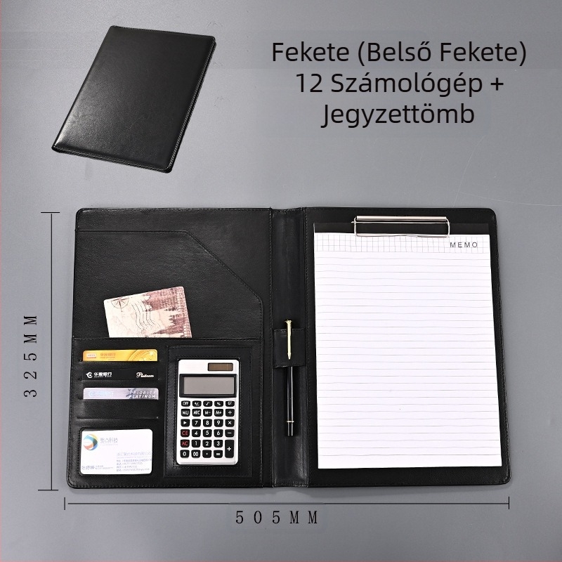 Többfunkciós irodai A4-es mappa, adattábla klipsz, bőr adásvételi szerződés, ez a beszélgetés egyetlen menedzser klipsz