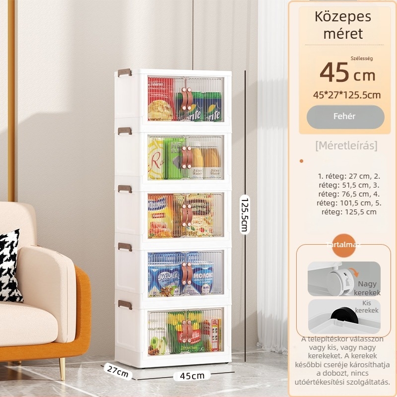 Összecsukható tárolószekrény fiókos baba-gyermek ruhásszekrény háztartási uzsonnás szekrény műanyag vegyes réstároló szekrény