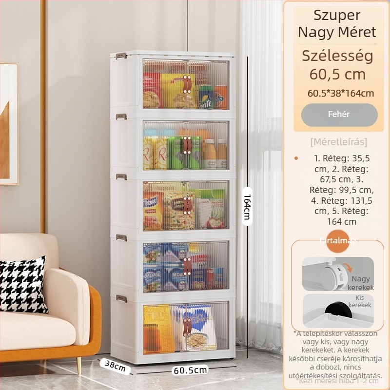 Összecsukható tárolószekrény fiókos baba-gyermek ruhásszekrény háztartási uzsonnás szekrény műanyag vegyes réstároló szekrény