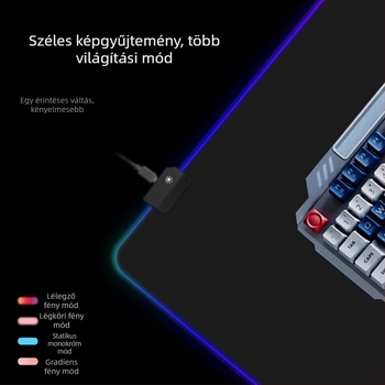 Cool Sexy Jinke RGB egérpad túlméretezett mágikus színű számítógépasztal-pad irodai billentyűzetpad játék csúszásmentes