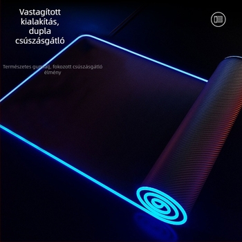Cool Sexy Jinke RGB egérpad túlméretezett mágikus színű számítógépasztal-pad irodai billentyűzetpad játék csúszásmentes