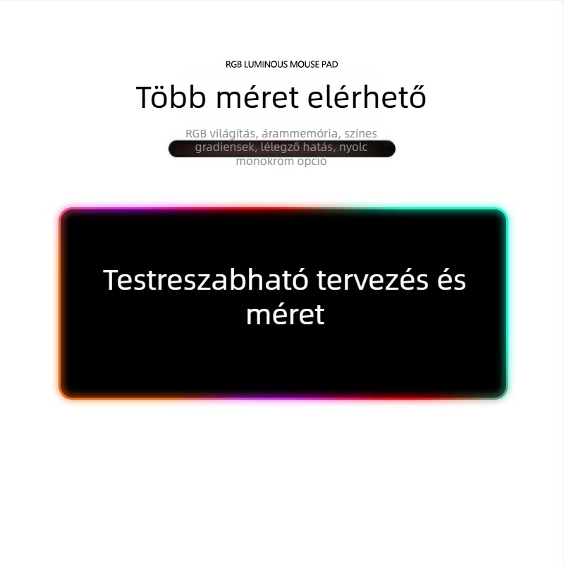 Cool Sexy Jinke RGB egérpad túlméretezett mágikus színű számítógépasztal-pad irodai billentyűzetpad játék csúszásmentes