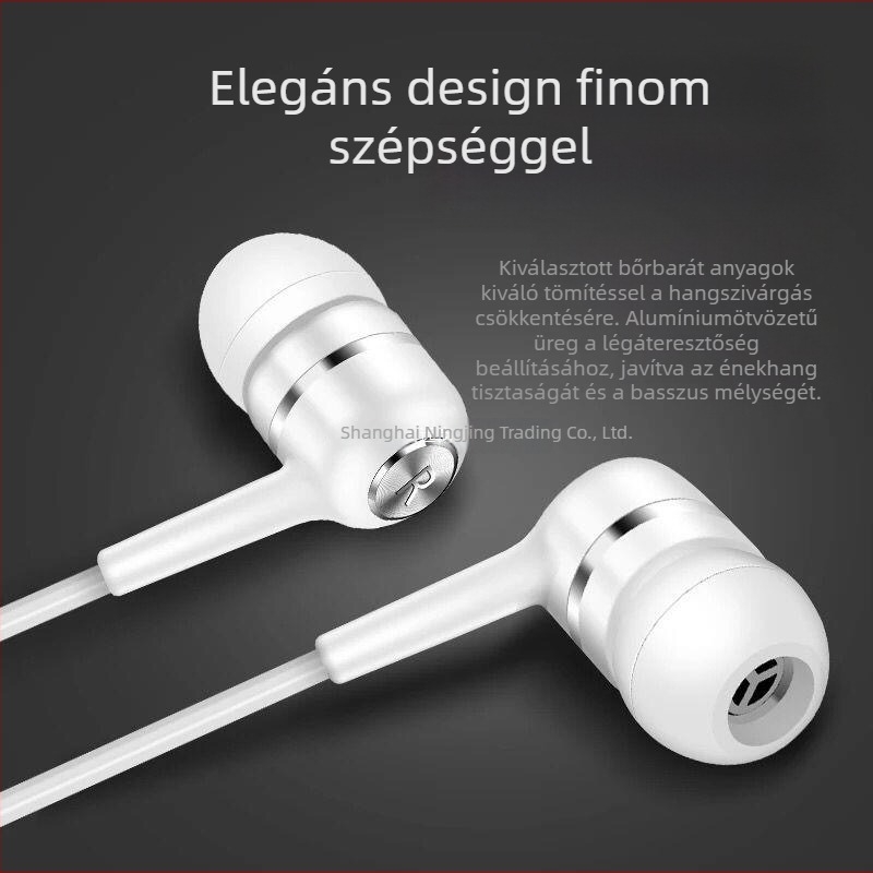 Eredeti platina fejhallgató kábel Oppo Huawei Vivo mobiltelefon fejhallgatóhoz, aranyos koreai verzió, lányoknak karaoke mikrofonnal