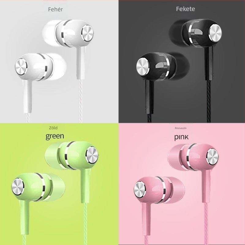 Eredeti platina fejhallgató kábel Oppo Huawei Vivo mobiltelefon fejhallgatóhoz, aranyos koreai verzió, lányoknak karaoke mikrofonnal