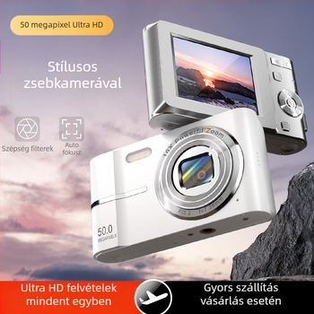 Határokon átnyúló CCD digitális fényképezőgép diákoknak, nagy felbontású, utazó, kezdő szintű, olcsó fényképezőgép, retró kézipoggyászkártya