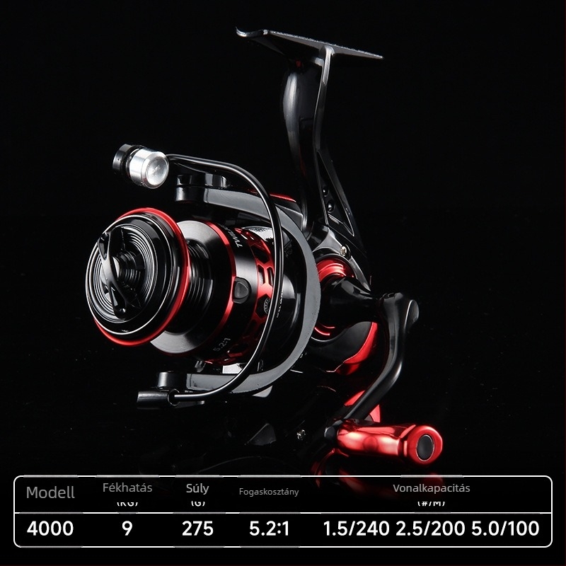 Hao Dun Double Shake forgó kerék nagykereskedelmi, fémből készült drótkupa, Luya horgászkerék, résmentes horgászkerék, hosszú ütésű tengeri botkerék, DY