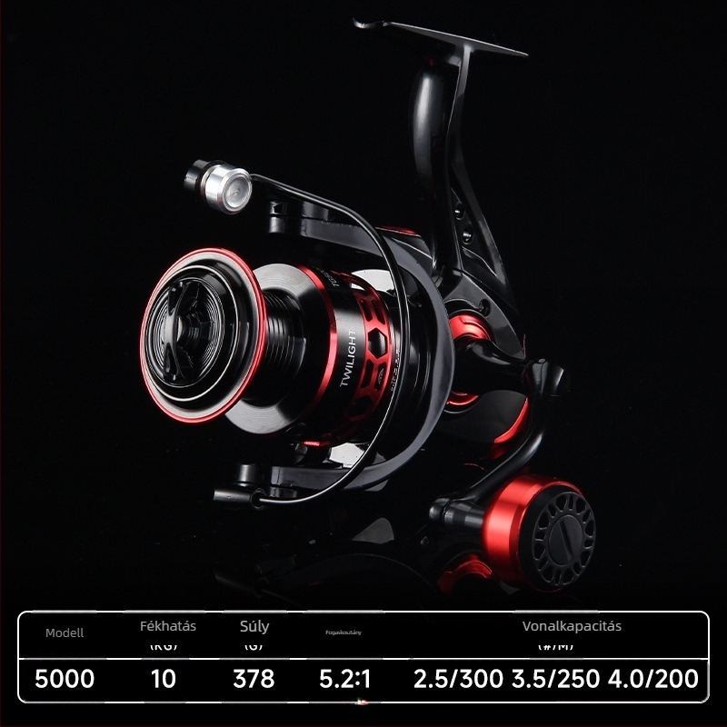 Hao Dun Double Shake forgó kerék nagykereskedelmi, fémből készült drótkupa, Luya horgászkerék, résmentes horgászkerék, hosszú ütésű tengeri botkerék, DY