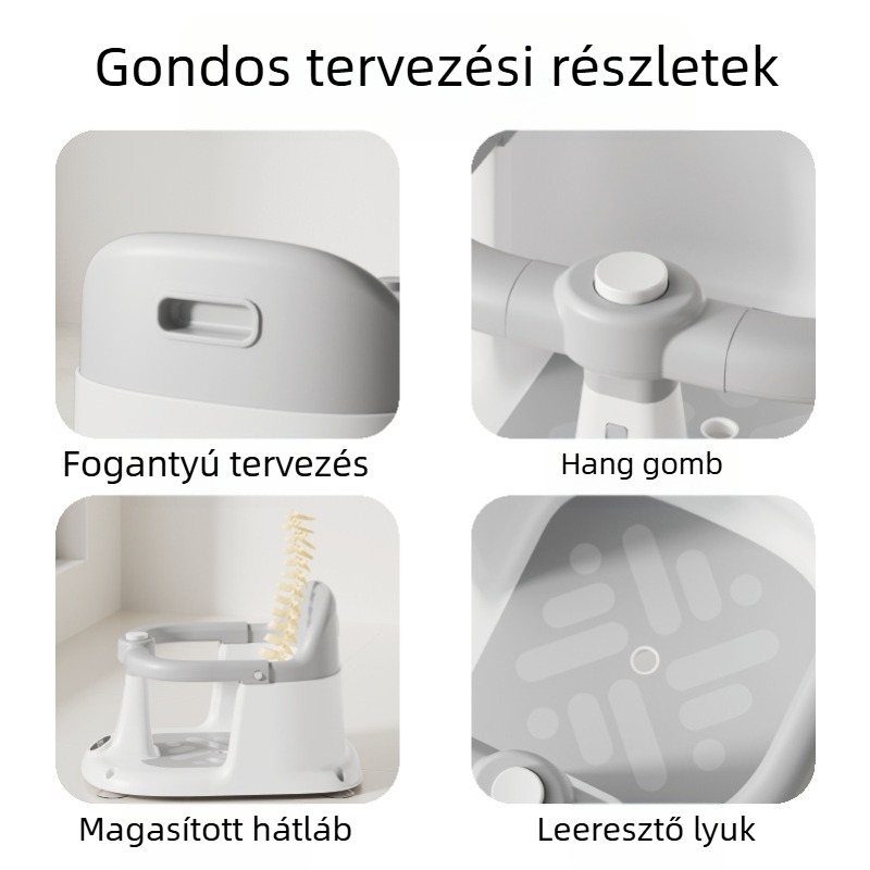 CrossBorder baba fürdőszék, csecsemő fürdőkád relaxfotel, ülőkádas szék, gyermek ülést tanuló szék, csúszásmentes fürdőszék