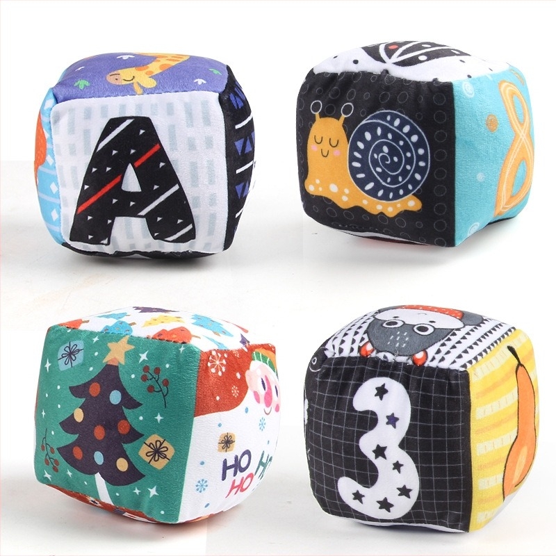 0-3 éves baba korai nevelés szövet könyv csörgő nyugtató labda dobókocka nyugtató baba bot BIBI bot angol kognitív játék