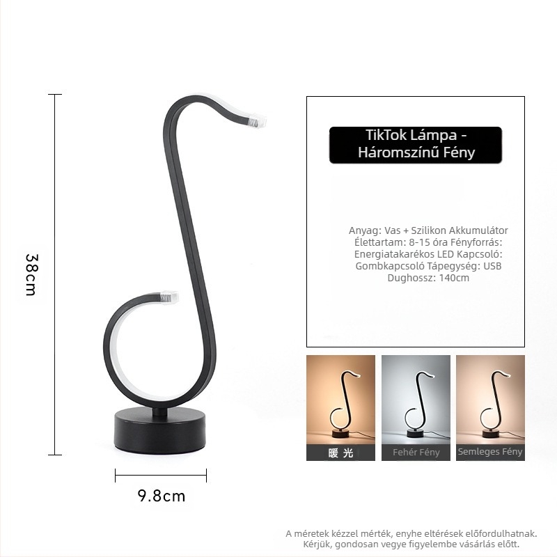 2025LED asztali lámpa hálószoba éjjeli lámpa háromszínű fényerő-szabályozós éjszakai fény kreatív éttermi kávézó világító dekoratív asztali lámpa