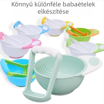 Babaétel-kiegészítő daráló baba gyümölcs kézi püré étel öltöny eszköz főzőtál kondicionáló daráló tál